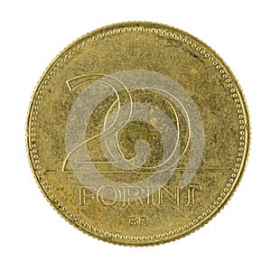 20 hungarian forint coin 2007 isolated on white background