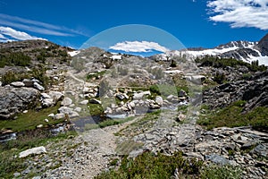 20 Lakes Basin backpacking and wilderness hiking the California Eastern Sierra Nevada Mountains in the summer