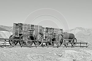 20 Mule Team Carriages, Harmony Borax Works, Furnace Creek, Death Valley, California, USA