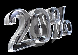 20 percent in glass (3D)