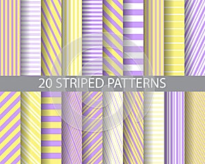 20 purplr and yellow striped patterns