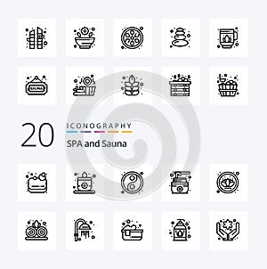 20 Sauna Line icon Pack like rx mortar yin sauna bamboo