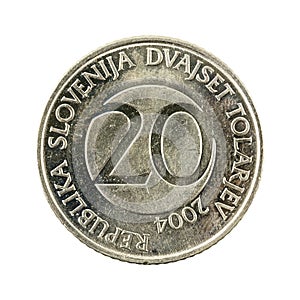 20 slovenian tolar coin 2004 obverse