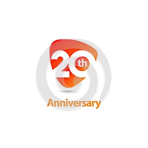 20 Year Anniversary Celebration Vector Template Design Illustration