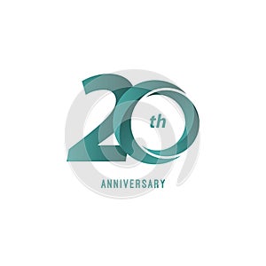 20 Year Anniversary Vector Template Design Illustration