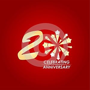 20 Year Celebrating Anniversary Vector Template Design Illustration
