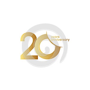 20 Years Anniversary Vector Template Design Illustration