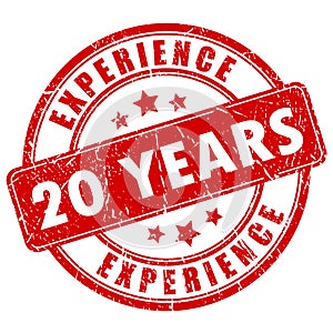 20 years experience rubber stamp