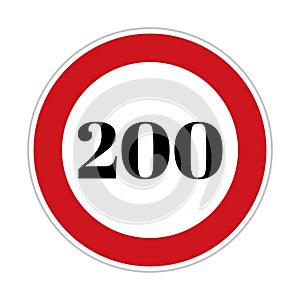200 speed limit sign board, road side sign board for control speed