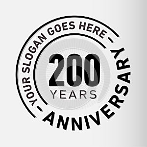 200 Years Anniversary Celebration Design Template. Anniversary vector and illustration. 200 years logo.