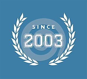 Since 2003 emblem