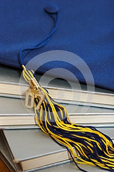 2007 Graduation cap and books