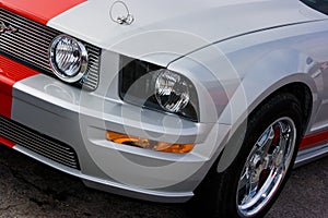 2009 Ford Mustang GT Silver & Red