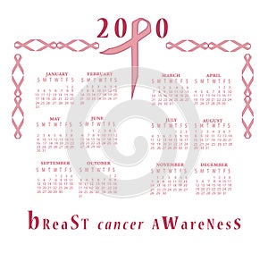 2010 calendar - breast cancer awareness