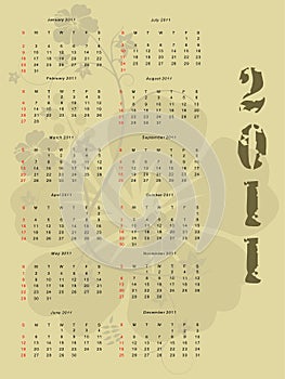2011 calendar
