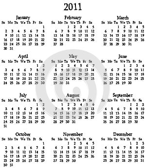 2011 Calendar Template