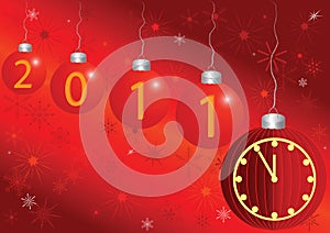 2011 card with a clock