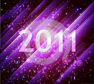 2011 new year abstract shiny background