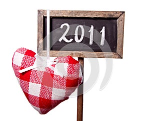 2011 written on a blackboard