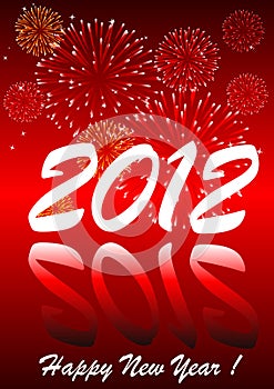 2012 with fireworks