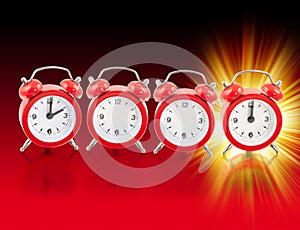 2012 red clocks