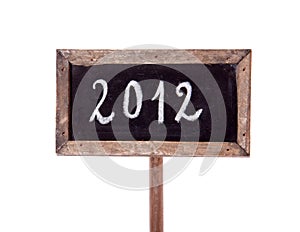 2012 written on a blackboard