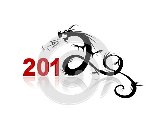 2012 year of dragon, illustration