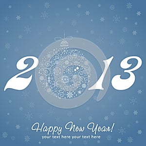 2013 Happy New Year greeting card