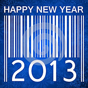 2013 new years illustration with barcode