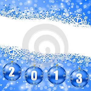 2013 new years illustration with christmas balls