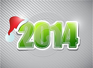 2014 merry christmas sign illustration design