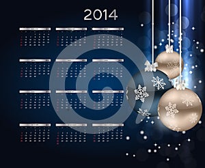 2014 new year calendar vector illustration