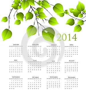 2014 year calendar