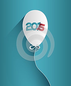 2015 balloon for new years eve vector