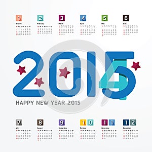 2015 Calendar / 2015 Happy new year. Calendar design. creative