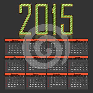 2015 calendar