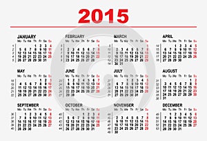 2015 calendar template