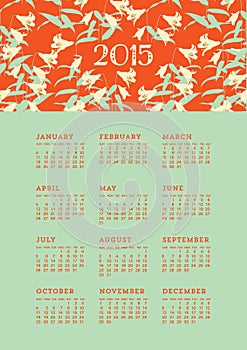 2015 Floral Calendar