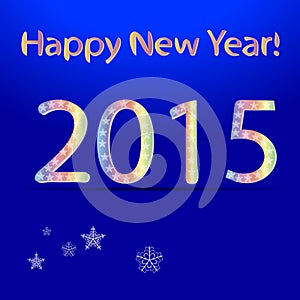 2015 Happy New Year greeting card. background vector EPS 10