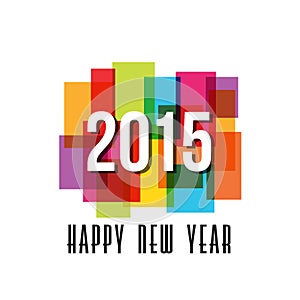 2015 Happy New Year rectangles