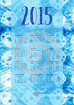 2015 Indigo Calendar