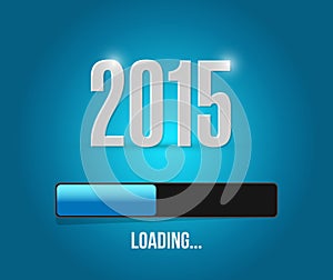 2015 loading year bar illustration design