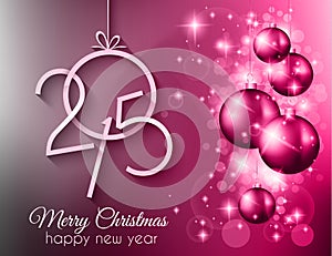 2015 Merry Christmas and happy new year background