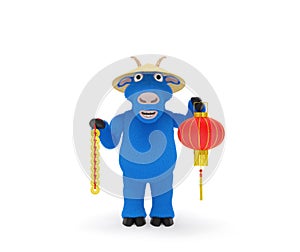 2015 New Year Blue goat