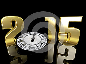 2015 New Year Clock