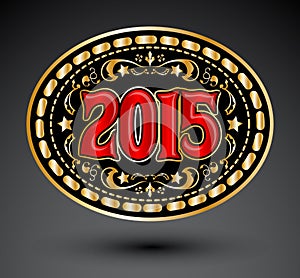 2015 new year Cowboy belt buckle design