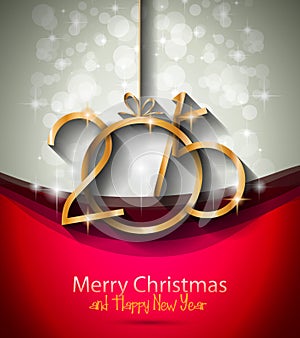 2015 New Year and Happy Christmas background for your flyers