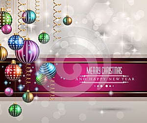 2015 New Year and Happy Christmas background for your flyers