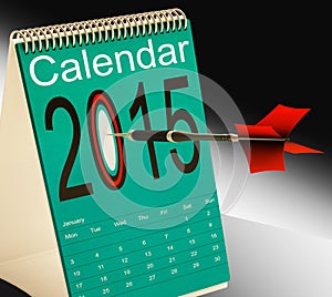 2015 Schedule Calendar Shows Two Thosand Fifteen