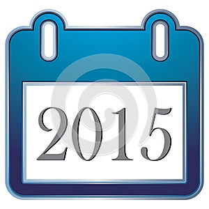 2015 Text calendar on white background